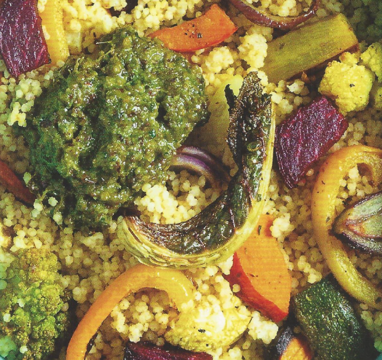 Hirsesalat mit Ofengemüse und Pesto - Resteküche-Rezept